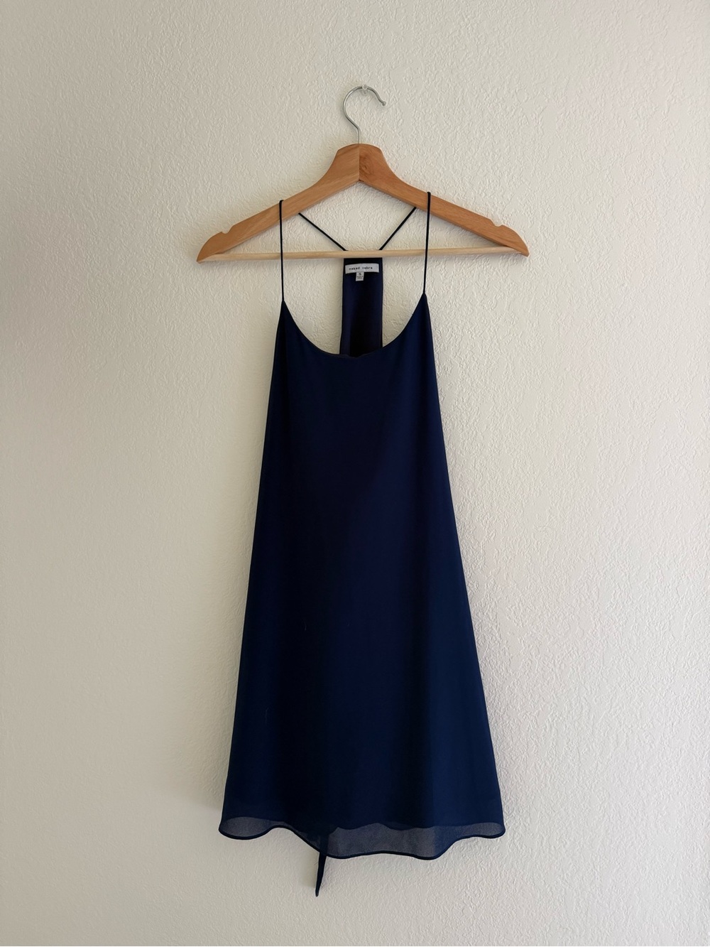 Naked Zebra Navy Blue Spaghetti Strap Slip Dress